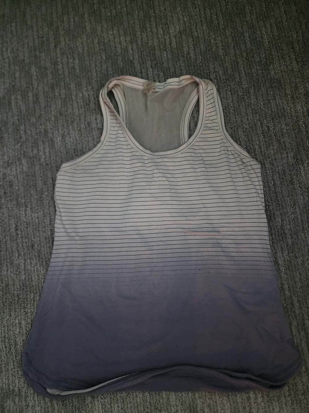 Striped Ombre Racerback Tank Top - Blue
